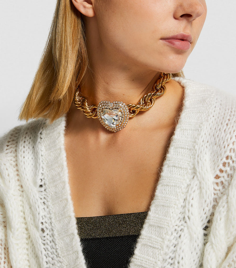 ALESSANDRA RICH Crystal Heart Choker Rental