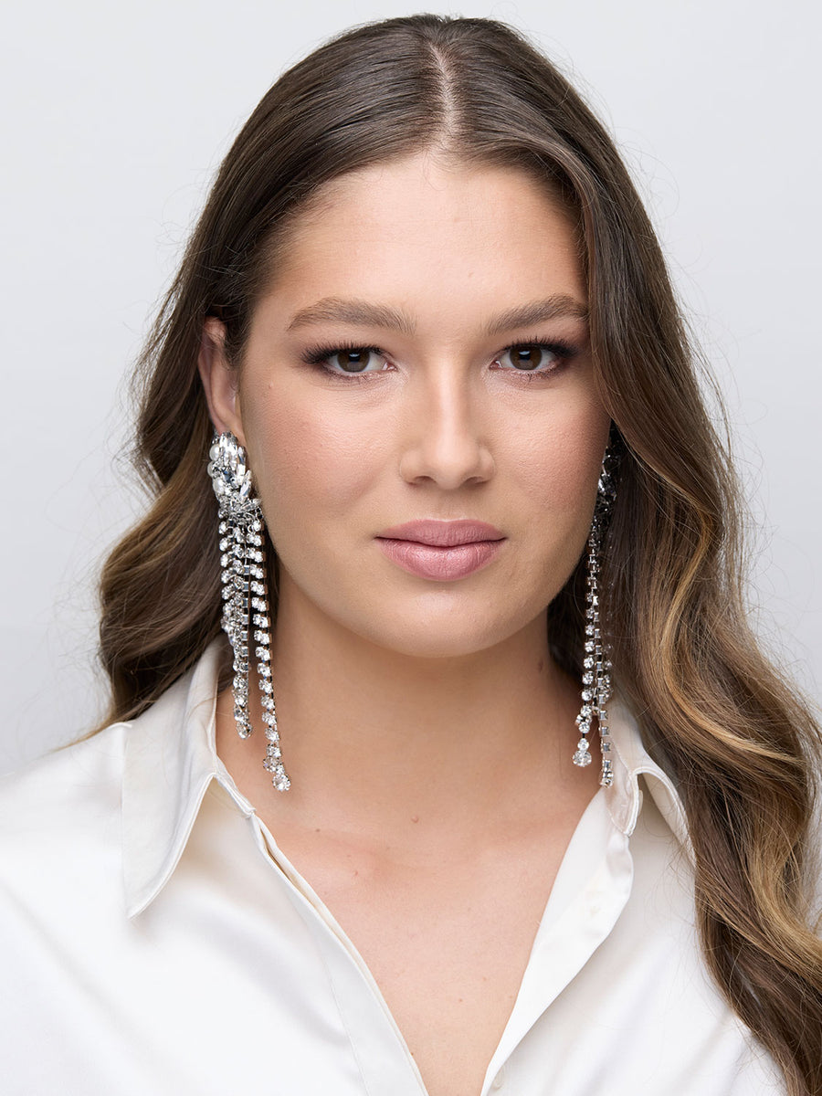 ALESSANDRA RICH Crystal Drop Earrings