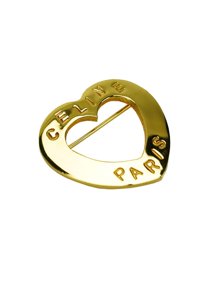 CELINE Paris Gold Brooch