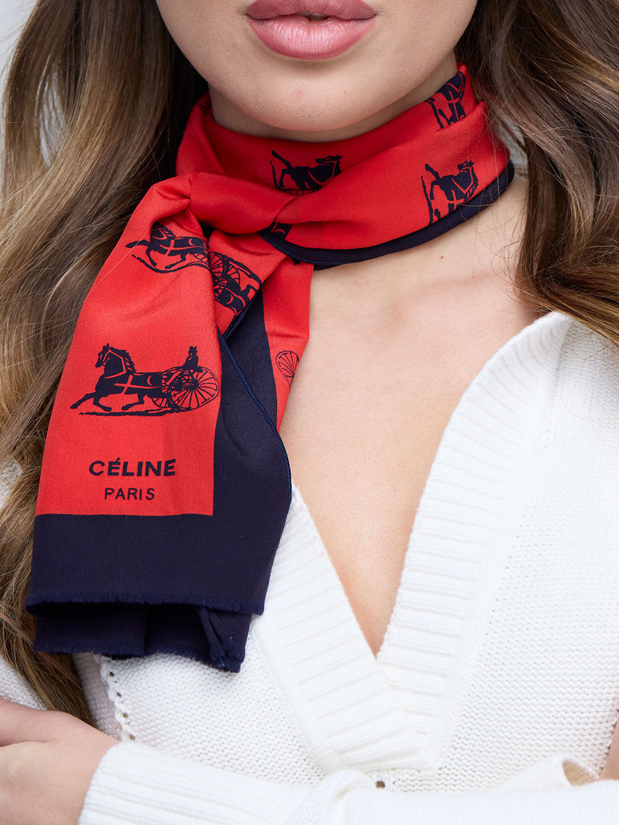 CÉLINE Vintage Silk Scarf