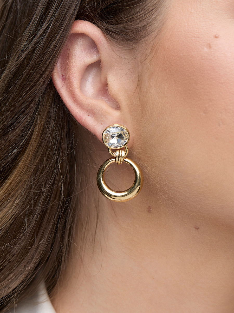 GIVENCHY Crystal Drop Earrings