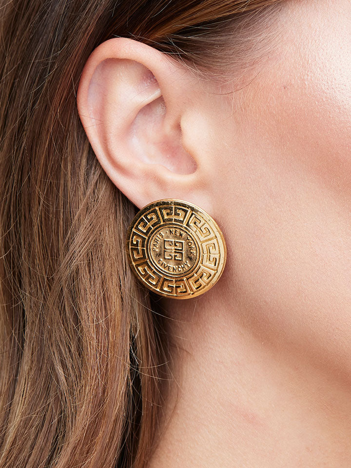 GIVENCHY Paris New York Medallion Earrings Rental