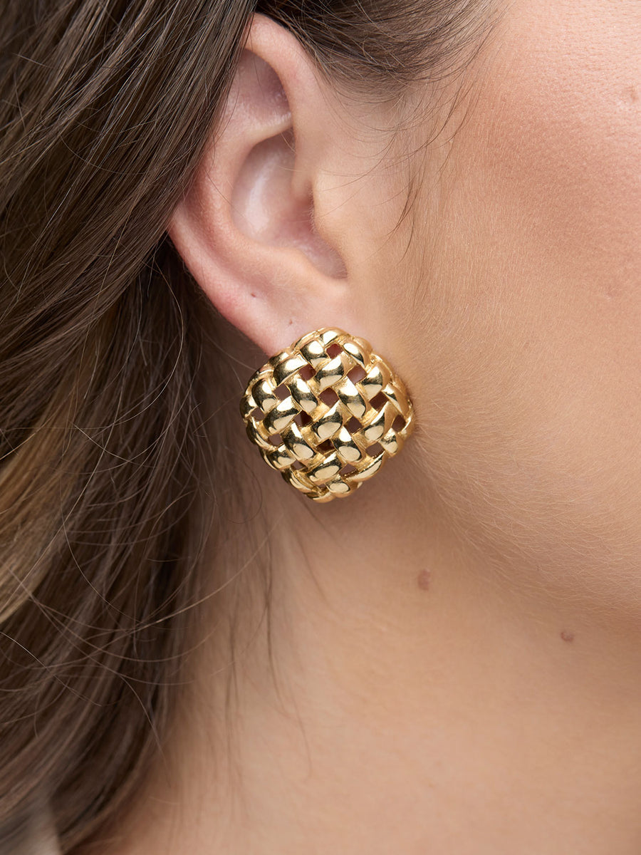 GIVENCHY Weave Clip Earrings