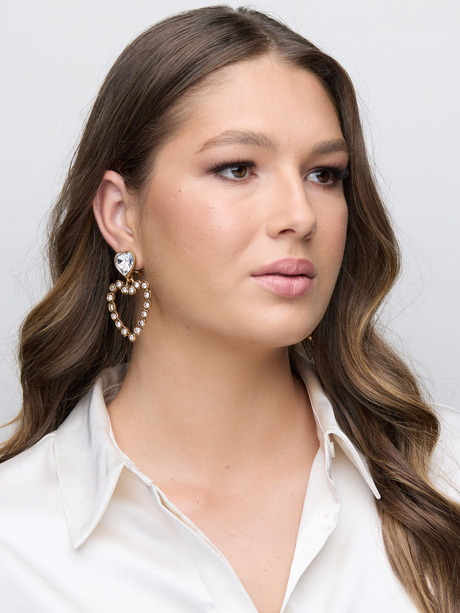 OSCAR DE LA RENTA Heart Earrings Rental