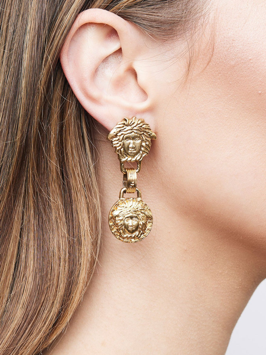 VERSACE Medusa Gold Earrings Rental